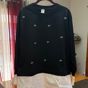 NWOT Black Embellished Women's Sweater NWOT